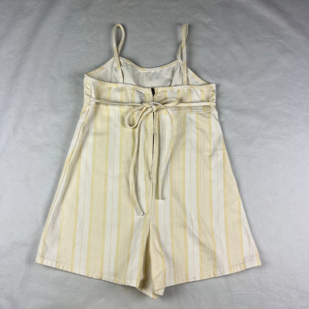 Urban Outfitters BDG Yellow Stripe Canvas Romper Size 2 - Picture 3 of 5